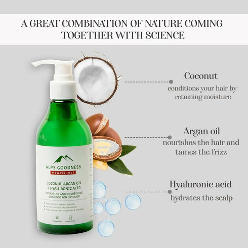 Alps Goodness Coconut Argan Oil and Hyaluronic Acid Hydrating and Nourishing Shampoo